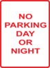 No Parking Day Or Night Clip Art